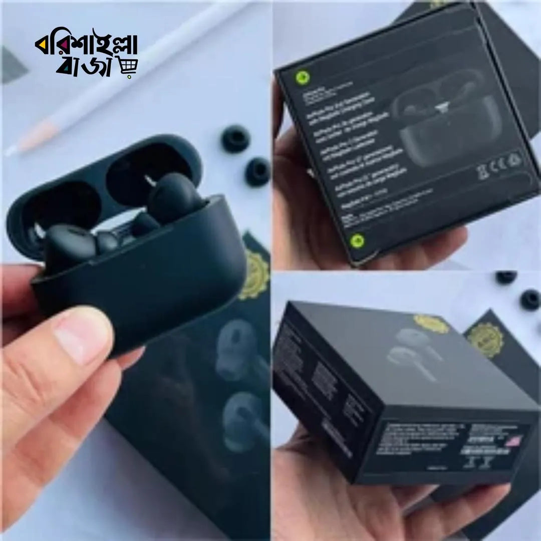 Black Long-Lasting Battery With Fast Charge Earbuds