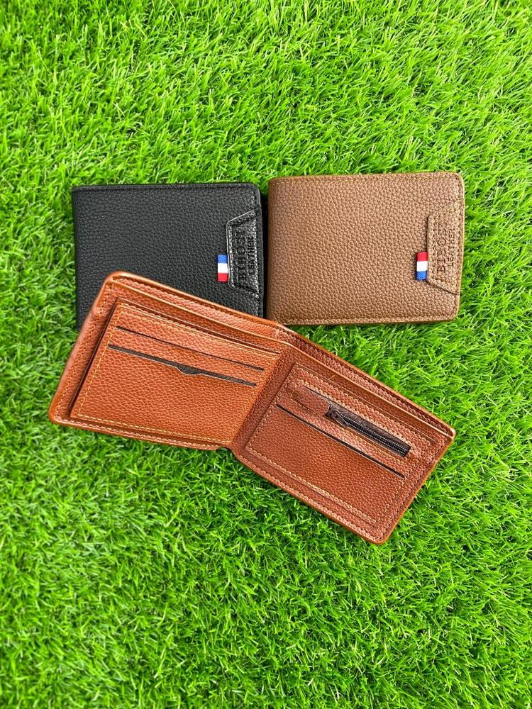 Men's Leather Bi-Fold Wallet Brown Black Dark Brown