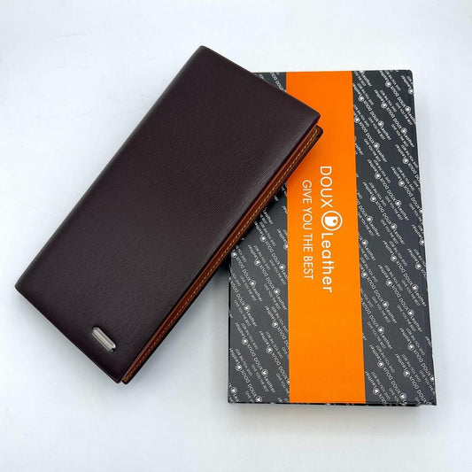 Men's Leather Bi-Fold Wallet with 6 Card Slots